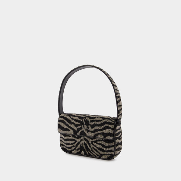 Sac Porté Épaule Tommy Beaded - Staud - Cuir Synthétique - Noir