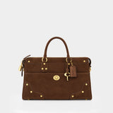 Sac À Main Rhyder Satchel 38 - Coach - Cuir - Marron