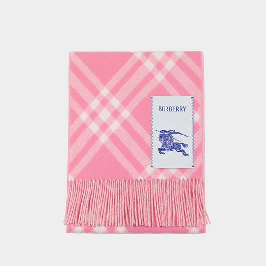Écharpe Mu Tbar Bias Check - Burberry - Cachemire - Rose