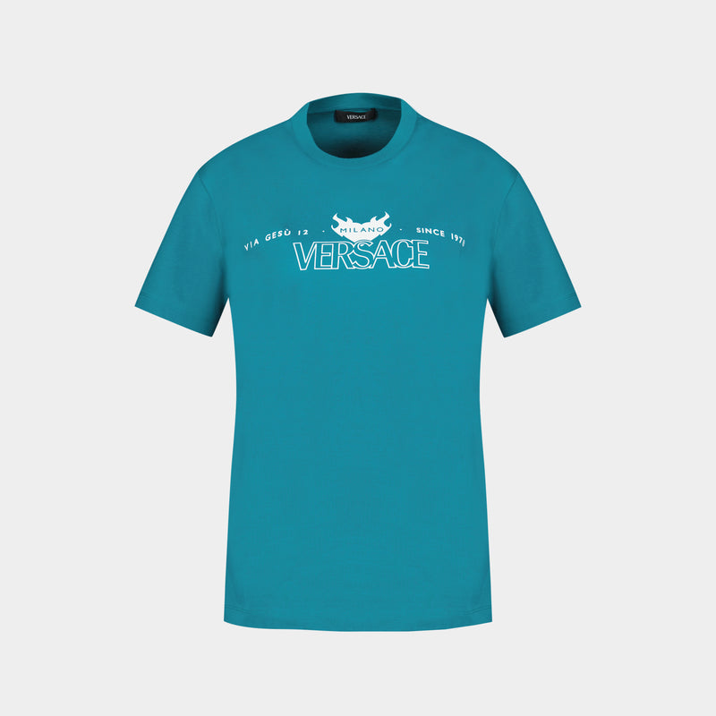 T Shirt Logo - Versace - Coton - Vert