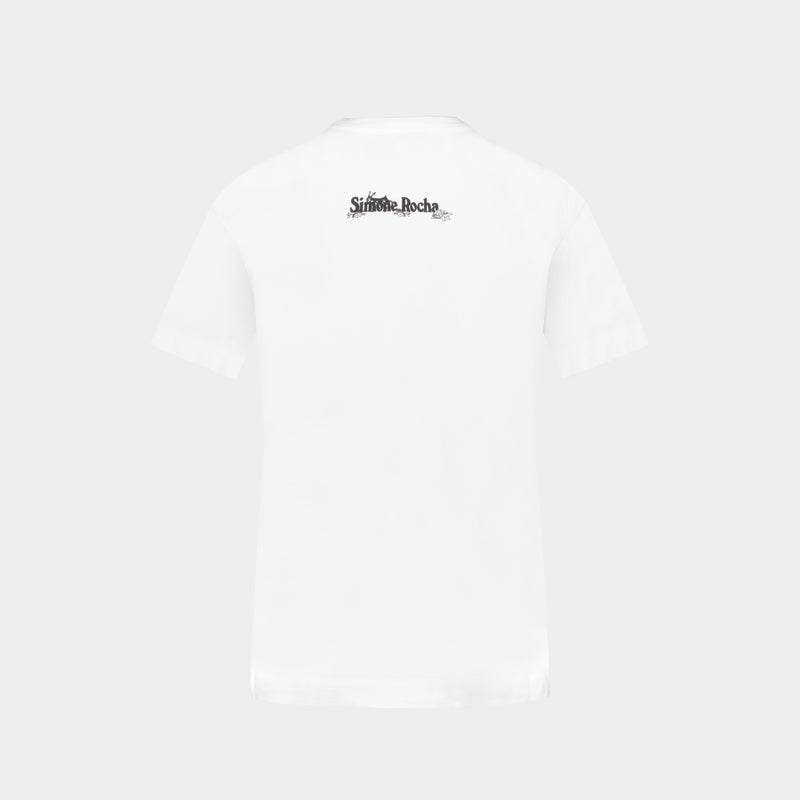 T-Shirt Hare Illustration - Simone Rocha - Coton - Blanc