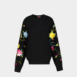 Sweatshirt  Wildflower - Kenzo - Soie - Noir