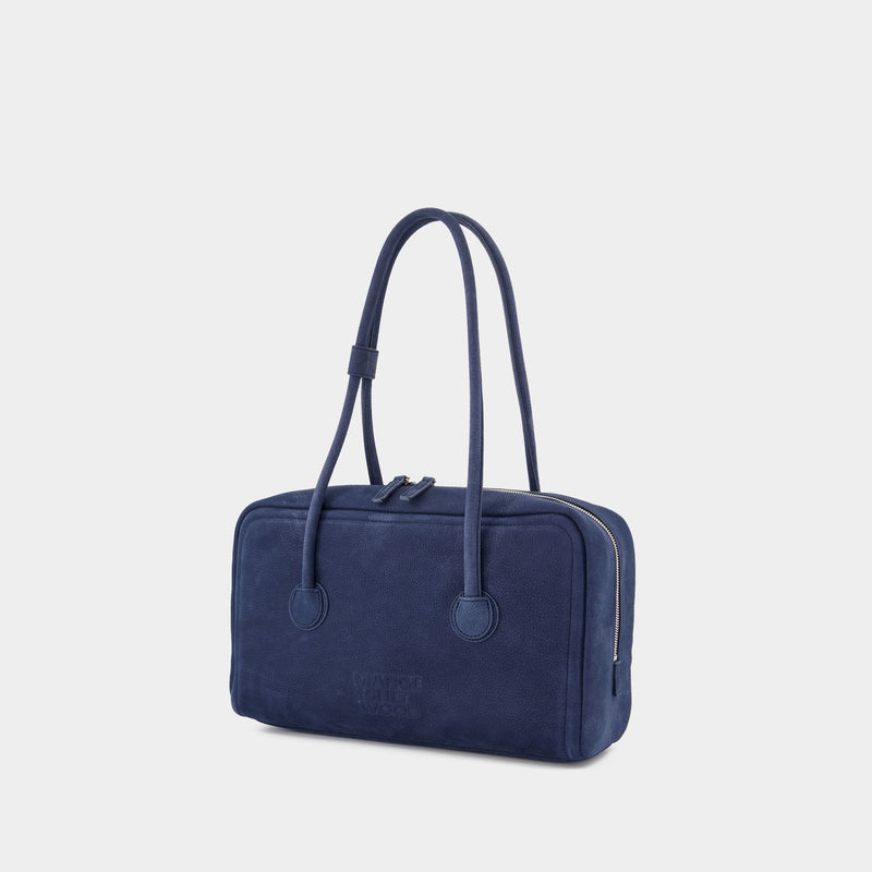 Sac Porté Épaule Soft Boston - Margesherwood - Cuir - Bleu