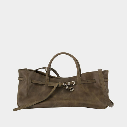 Sac À Bandoulière Grandma Used - Margesherwood - Cuir - Gris