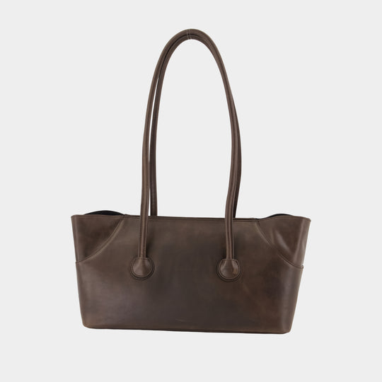 Sac Porté Épaule Boat Large - Margesherwood - Cuir - Marron