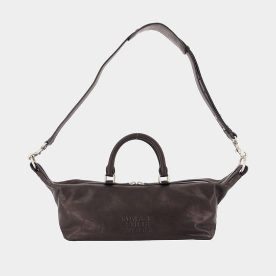 Sac À Main Dumpling Ew - Margesherwood - Cuir - Noir Délavé