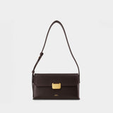 Sac Porté Épaule Simone Small - A.P.C. - Cuir - Marron Foncé
