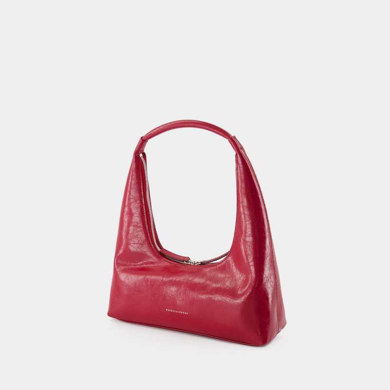 Sac Porté Épaule Hobo - Margesherwood - Cuir - Rouge