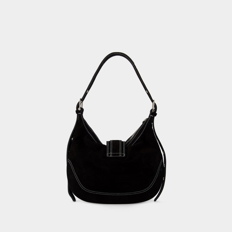 Sac Porté Épaule Mid Hobo Brocle - Osoi - Cuir - Noir Denim