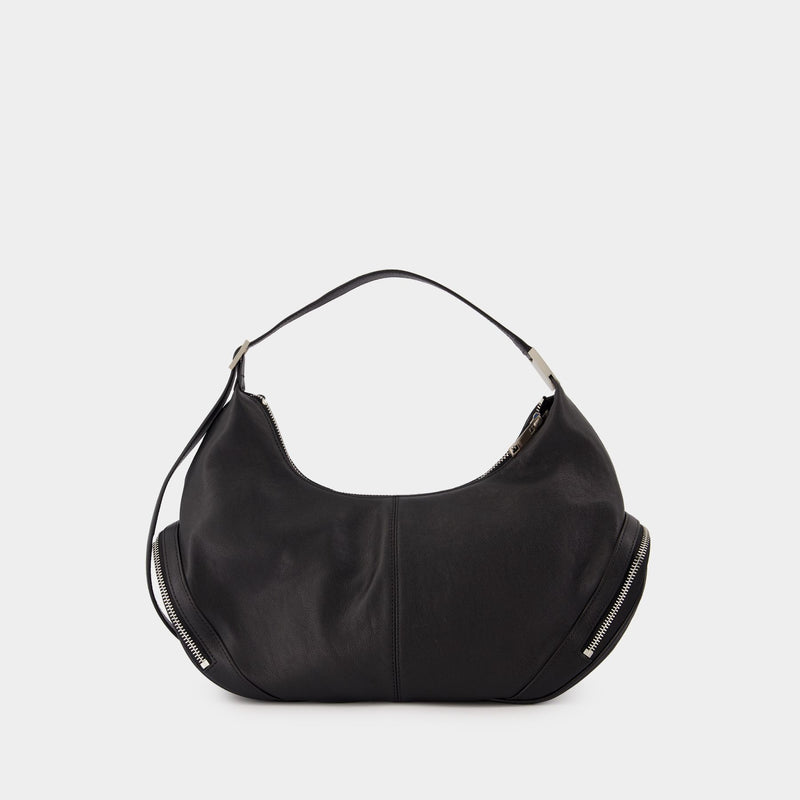 Sac Porté Épaule Cargo Large - Osoi - Cuir - Noir