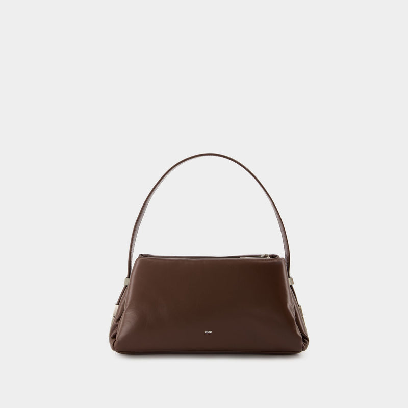 Sac Porté Épaule Pillow Mini - Osoi - Cuir - Marron Chocolat