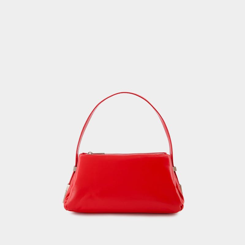 Sac Porté Épaule Pillow Mini - Osoi - Cuir - Rouge