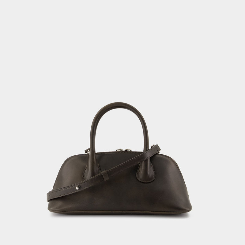 Sac Porté Épaule Zip Brocle Mini - Osoi - Cuir - Marron