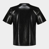 T-Shirt Ss - Courreges - Vinyl - Noir