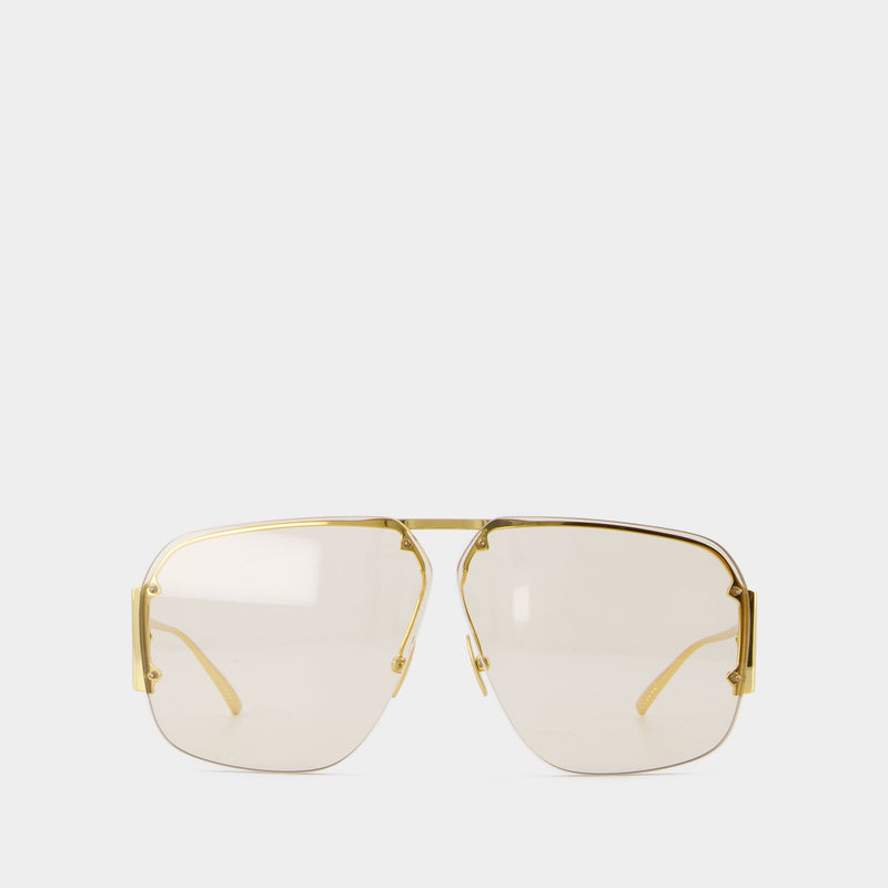 Lunettes De Soleil Bv1065s - Bottega Veneta - Métal - Doré