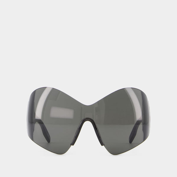 Lunettes De Soleil Bb0180s - Balenciaga - Nylon - Gris