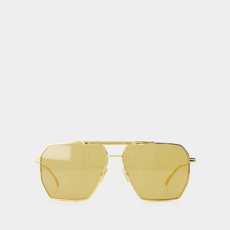 Lunettes De Soleil Bv1012s - Bottega Veneta - Métal - Doré