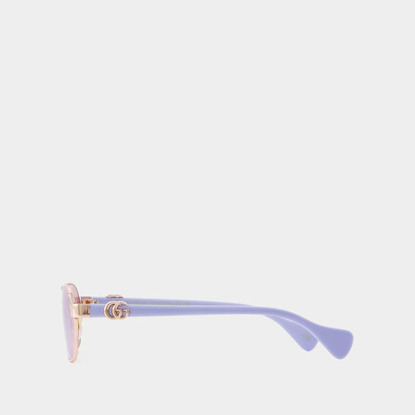 Lunettes De Soleil Gg1593s - Gucci - Métal - Doré
