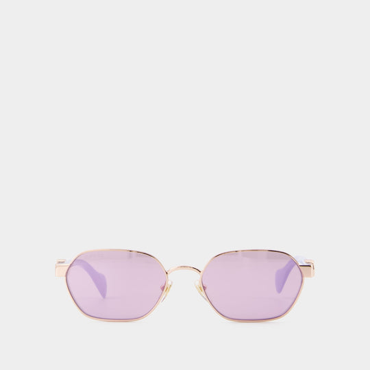 Lunettes De Soleil Gg1593s - Gucci - Métal - Doré