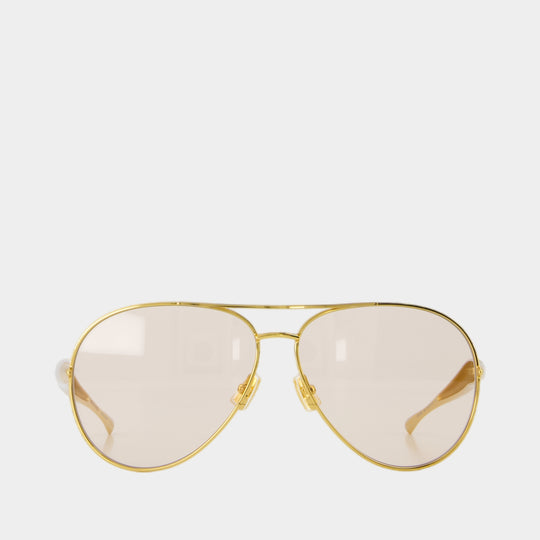 Lunettes De Soleil Bv1305s - Bottega Veneta - Métal - Doré