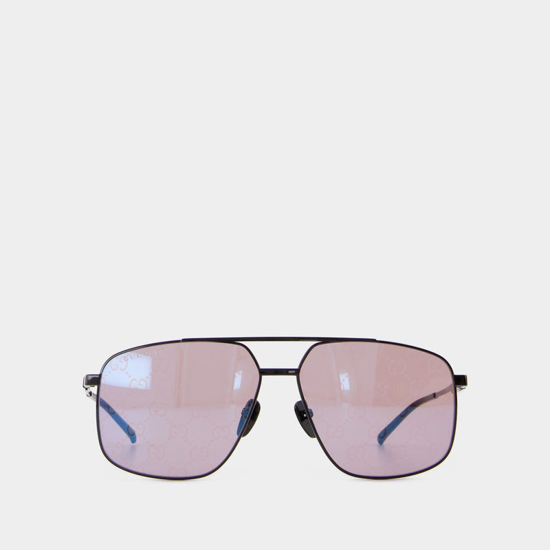 Lunettes De Soleil Gg1676s - Gucci - Métal - Noir