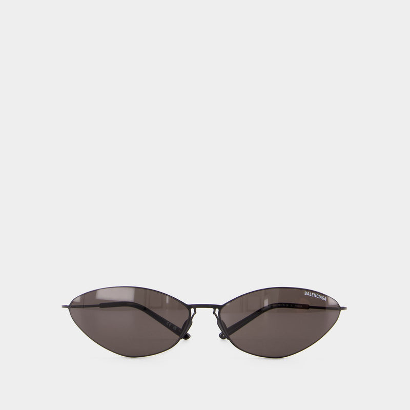 Lunettes De Soleil Bb0350s - Balenciaga - Métal - Noir