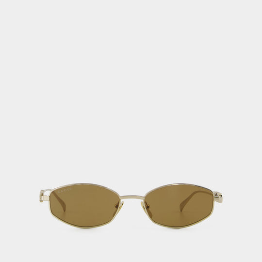 Lunettes De Soleil Gg1802s - Gucci - Métal - Doré