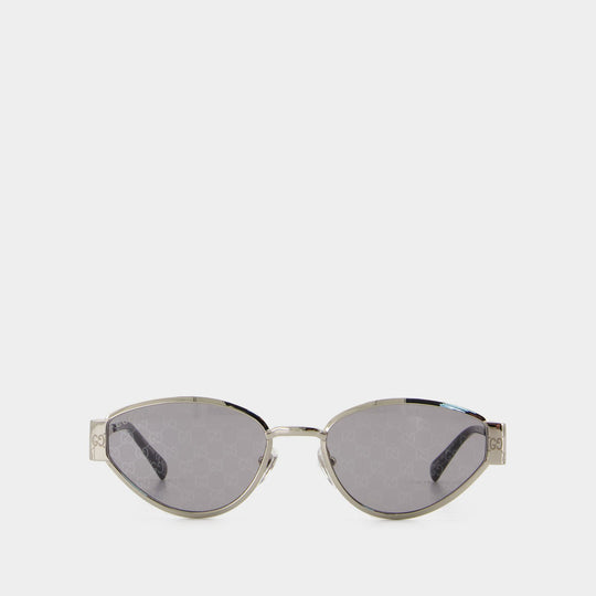 Lunettes De Soleil Gg1853s - Gucci - Métal - Argenté