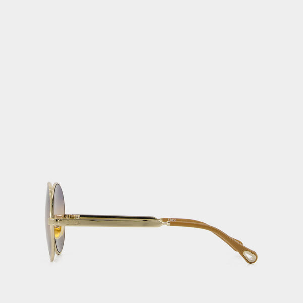 Lunettes De Soleil Ch0281s - Chloé - Métal - Doré