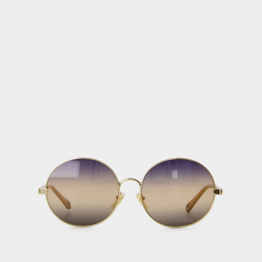 Lunettes De Soleil Ch0281s - Chloé - Métal - Doré