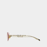 Lunettes De Soleil Gg1922s - Gucci - Métal - Rose