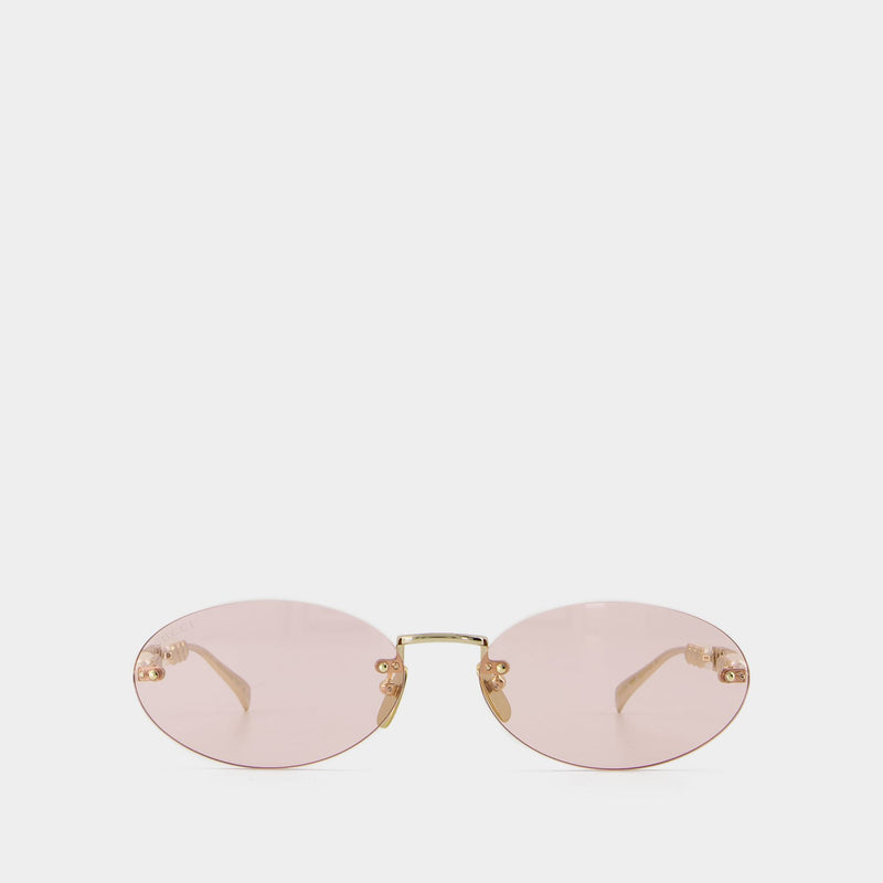 Lunettes De Soleil Gg1922s - Gucci - Métal - Rose
