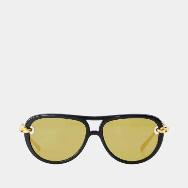 Lunettes De Soleil Bv1418s - Bottega Veneta - Acétate - Jaune
