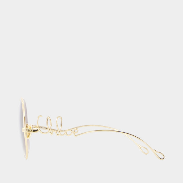 Lunettes De Soleil Ch0329s - Chloé - Acétate - Doré