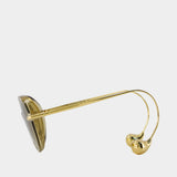 Lunettes De Soleil Bv1436s - Bottega Veneta - Métal - Jaune