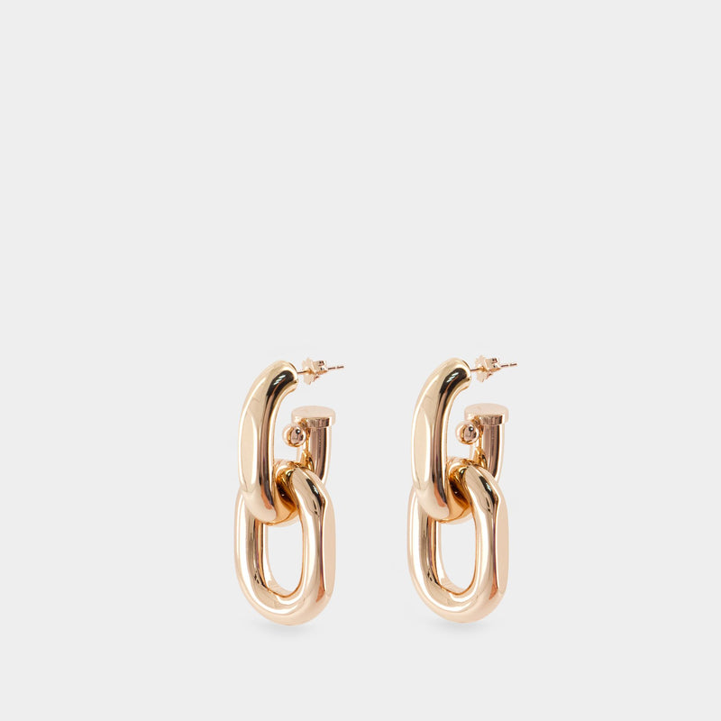 Boucles D'oreilles - Rabanne - Aluminum - Or Rose