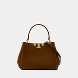 Sac À Main Eleanor Mini Satchel - Tory Burch - Cuir - Marron
