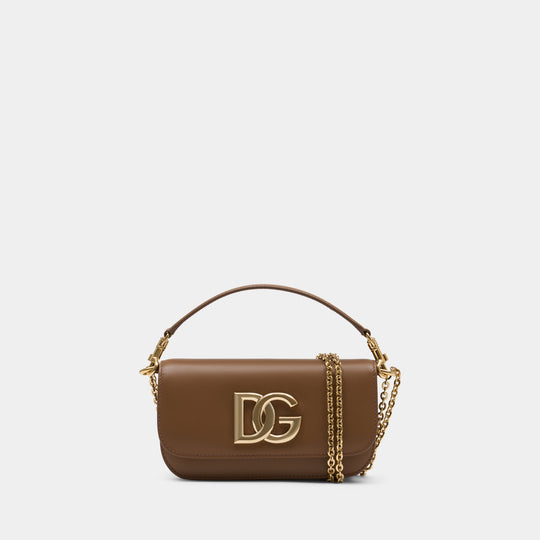 Sac À Main Vitello Liscio Oro - Dolce&Gabbana - Cuir - Marron
