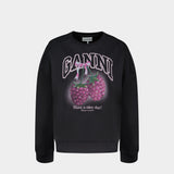 Sweat Isoli Raspberry - Ganni - Coton - Multi