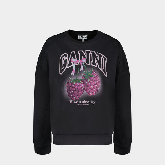 Sweat Isoli Raspberry - Ganni - Coton - Multi