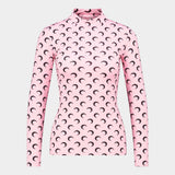 T-Shirt Moon Ls Highneck - Marine Serre - Synthétique - Rose
