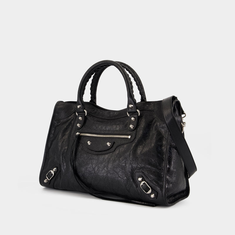 Sac À Main Le City Medium - Balenciaga - Cuir - Noir