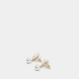 Boucles D'oreilles Pearl Flower - SELF PORTRAIT - Synthétique - Ivoire