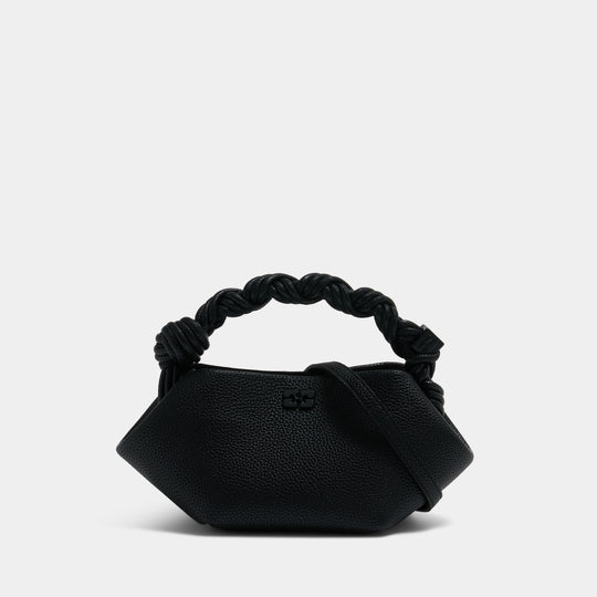 Sac À Main  Bou Bag Mini Grained - Ganni - Synthétique - Noir