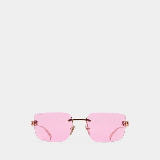 Lunettes De Soleil Gg2038s - Gucci - Métal - Doré