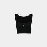 Tank Top Cropped Rib - Vivienne Westwood - Viscose - Noir
