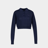 Polo Ls - Marine Serre - Coton - Bleu