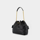 Sac Porté Épaule Charlie Large - Tory Burch - Cuir - Noir