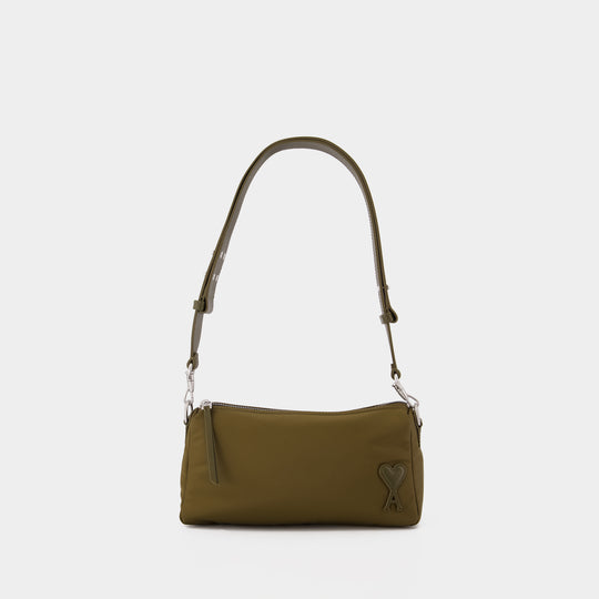 Sac Porté Épaule Marcel - AMI Paris - Nylon - Kaki