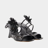 Sandales Belara Wedge 85 - Zimmermann - Cuir - Noir